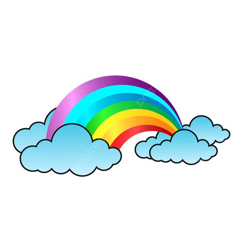 Free Clouds Rainbow Png Clipart Transparent Design Rainbow Png Clipart