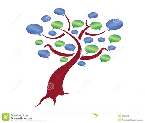 Message Tree Illustration Design Stock Vector - Illustration of backdrop, background: 22563956