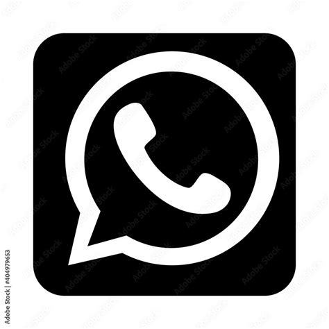 Vetor De Whatsapp Logo Symbol Icon Silhouette Design Do Stock Adobe