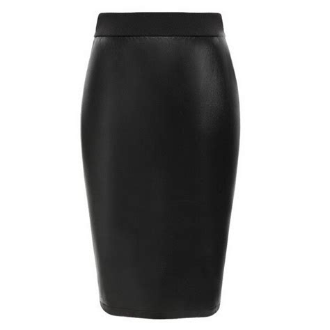 2016 Fashion Women Sexy Synthetic Leather High Waist Pencil Bodycon Skirts Wholesalefashion