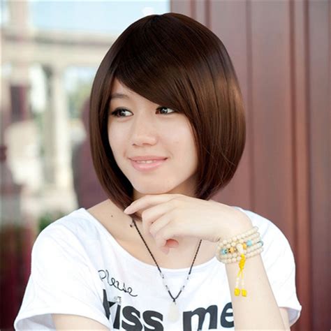 Peruca Hair Queen Ladies Korean Short Wig Curly Girls Bobo Nautral Hair