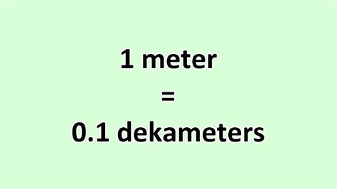 Convert Meter To Dekameter Excelnotes