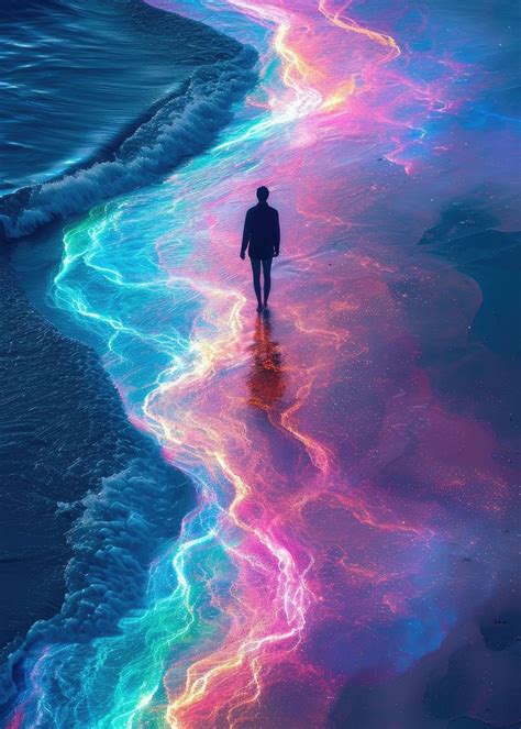 Cosmic Ocean Waves Poster Picture Metal Print Paint By Ilyrin Displate