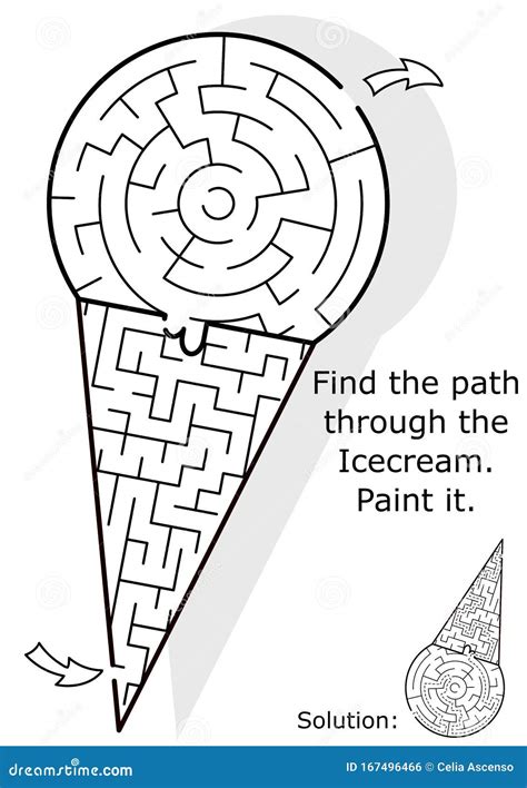 Ice Cream Maze Printable Printable Word Searches