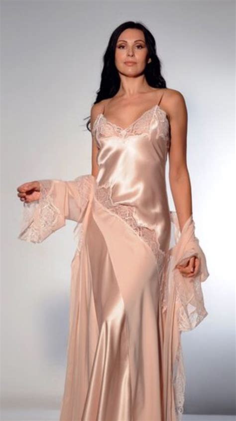 Pin On Beautiful Satin Slips Camisoles Chemises Nightgowns