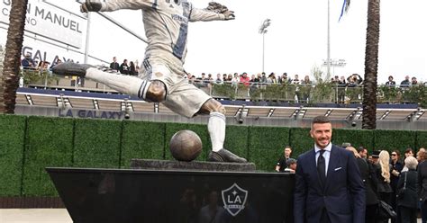 Kulinji Beckham Salutes La Galaxy As Statue Unveiled
