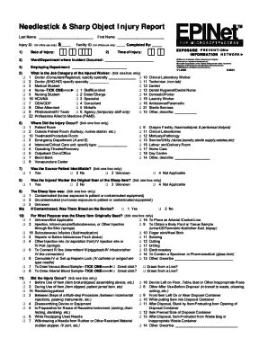 Fillable Online PDF Sample Blood And Body Fluid Exposure Report Form