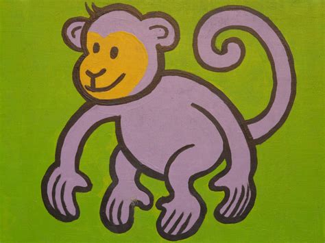 Banco De Imagens Animal Pintura Macaco Figura Esboço Desenhando