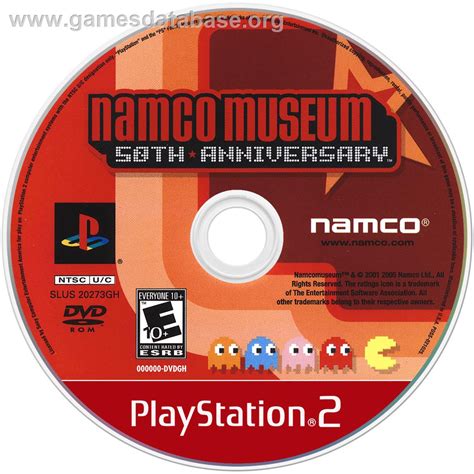 Namco Museum 50th Anniversary Sony Playstation 2 Artwork Disc