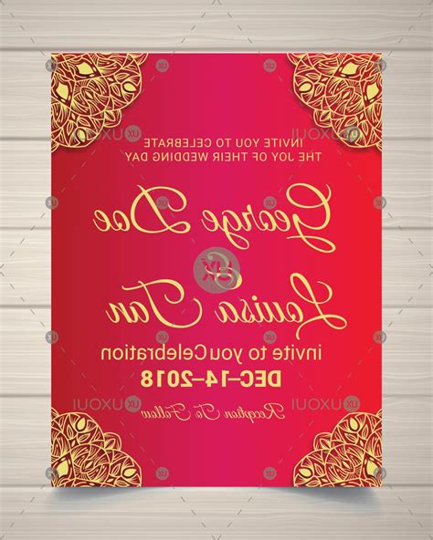 Creative Wedding Invitation Card Design Template In Mandala Style