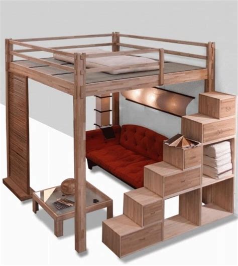 Vous pouvez alors les poser côte à côte pour faire un lit 2 places ou les dissocier en les vous pouvez même supprimer le lit du bas pour créer un coin bureau. lit deux places sureleve