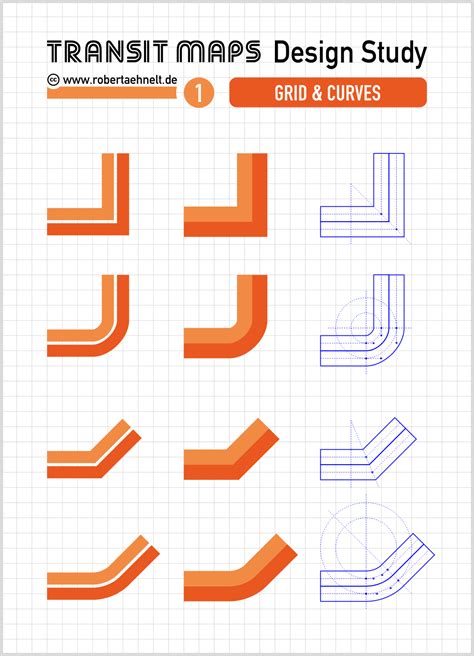 Transit Maps Design Study Grid And Curves Design Graphique Infographic