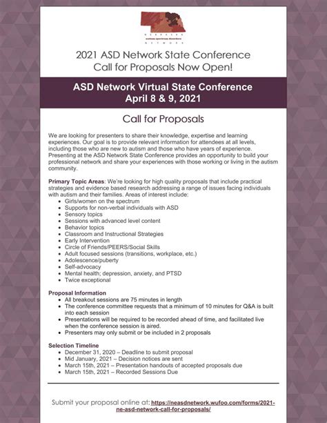 Nebraska Asd Network State Conference Nebraska Autism Spectrum