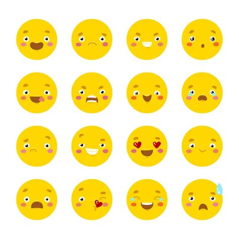 Vector Set Female Characters Collection Smiles Cartoon Style Isolated