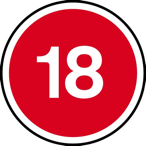 18 Age Restriction Large Icon Transparent Png Stickpng
