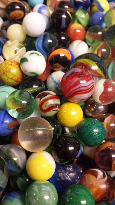 Vintage Marbles Lot Of 25 Of Various Designsstyle And Sizes Random