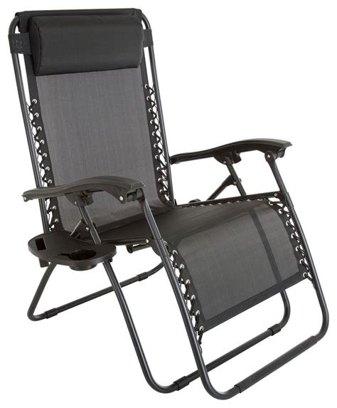 The set of two folding zero gravity lounge chairs by lavish home are ready for your next outdoor adventure! Pure Garden Oversized Zero Gravity Chair with Pillow and ...