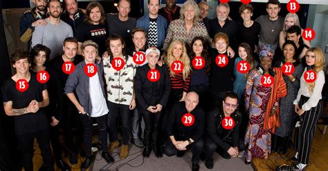 band aid 30 who s who in line up as one direction bono vloggers and more come together