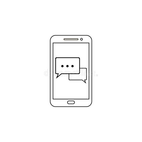 Chatting Vector Speech Icon Network Discussion Smartphone Isolated