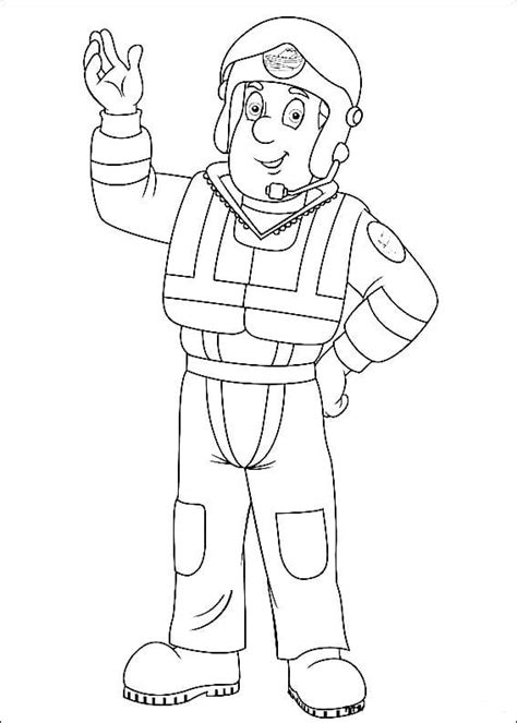 Fireman Sam Christmas Coloring Page Free Printable Coloring Pages For