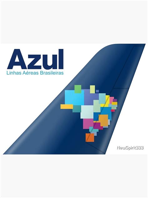 Azul Linhas Aéreas Brasileiras Logo Art Print By Newspirit333 Redbubble
