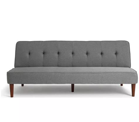 Habitat Odeon Fabric 2 Seater Clic Clac Sofa Bed Grey In Stirling