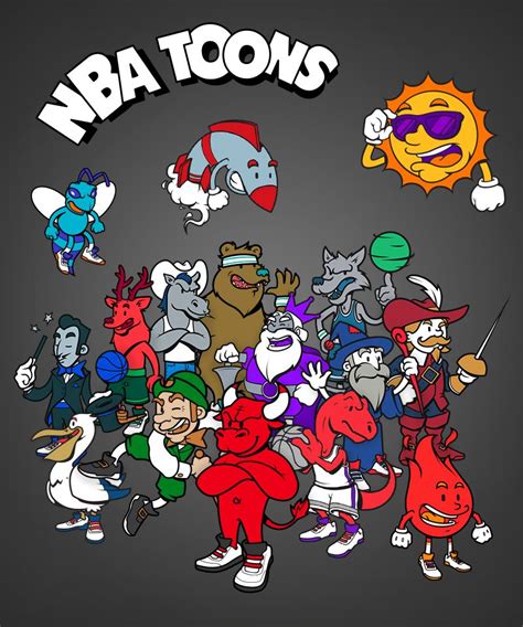 Nba Logo Designs As Cartoon Character Nba Artwork Nba Basketball Art