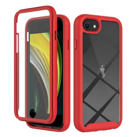 Iphone Se 2022 Case With Built In Screen Protector Dteck Full Body Shockproof Rubber Hybrid