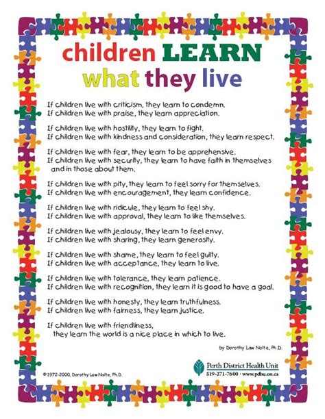 Children Learn What They Live Quotes Pinterest