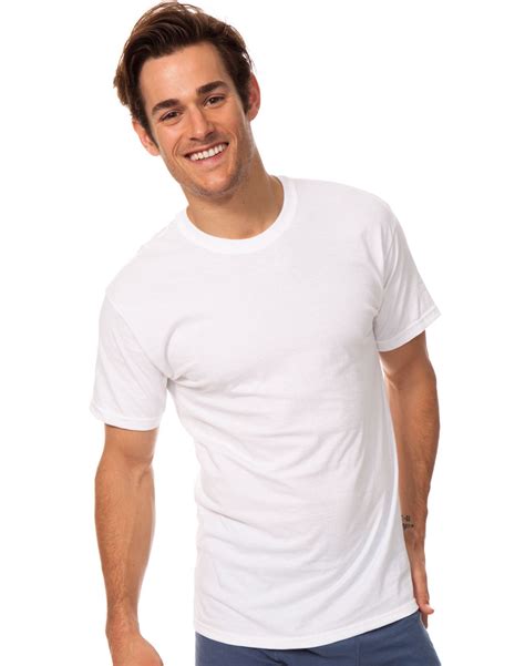 Hanes Hanes Mens Classics Tall Man Crew Neck T Shirt 9856 Xl White