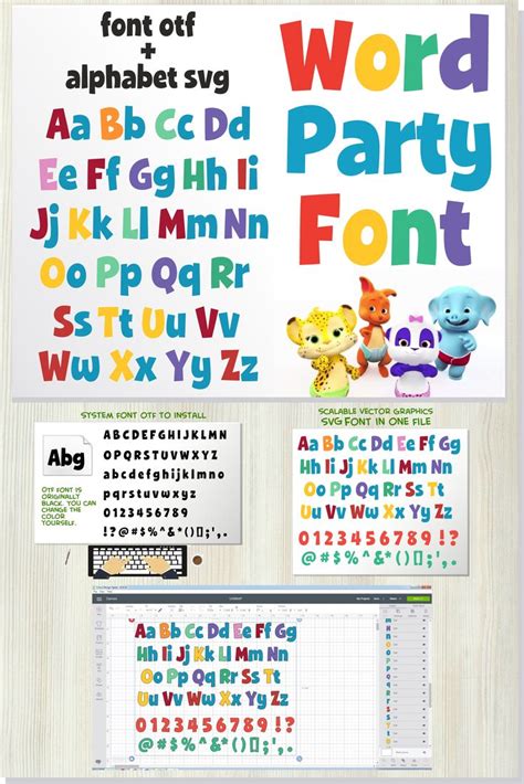 Party Font Otf Party Font Svg Party Birthday Party