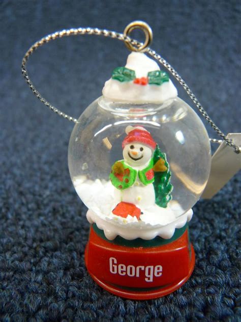 Cute Ganz Personalized Name Snowman Snow Globe Ornament D Thru J Ebay
