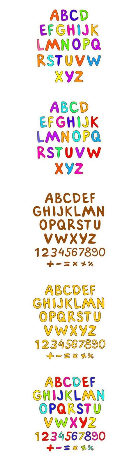 Alphabet Font Color For Children Abc Fonts Alphabet Coloring For