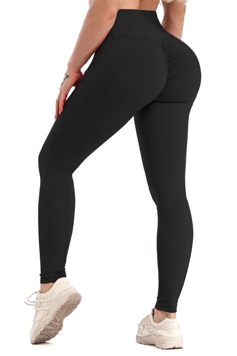 FITTOO Women Yoga Pants High Waist Scrunch Ruched Butt Lifting Workout