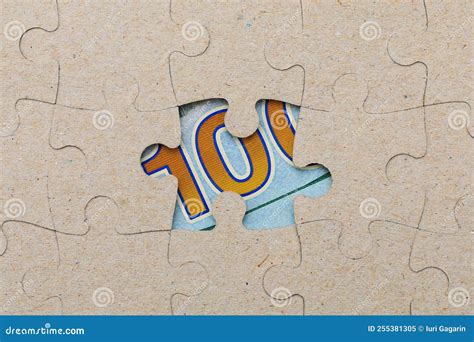 Missing Puzzle Piece and Framed US Dollars. Background with Copy Space