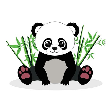 Cute Panda Clipart Vector 30756453 Vector Art At Vecteezy