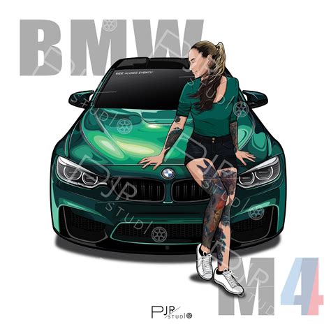Bmw M4 By Pjrstudio High Quality Car Illustration For Car Lover Search