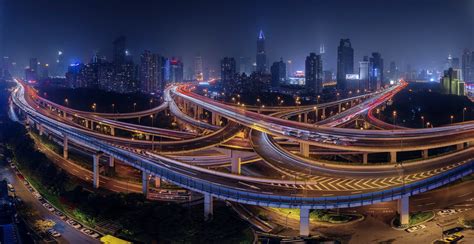 Time Lapse Photography Of Bridge Shanghai Long Exposure China Road