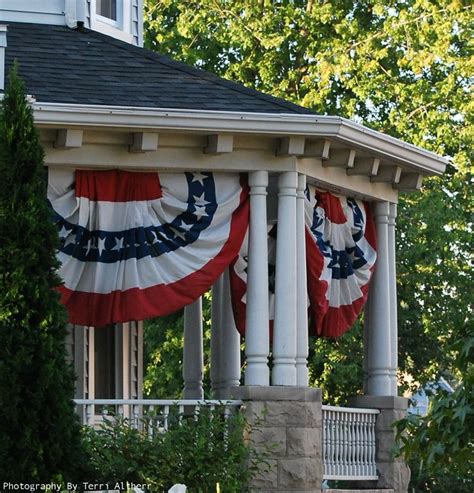 Patriotic Bunting On Home Porch House To Home Pinterest