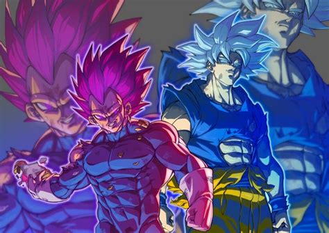 Dragon Ball Super Así Es La Ilustración De Goku Ui Y Vegeta Ultra Ego