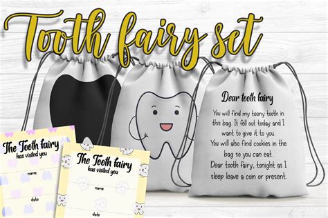Tooth Fairy Set Svg Png Cut Files Graphic By Nastiatrel · Creative