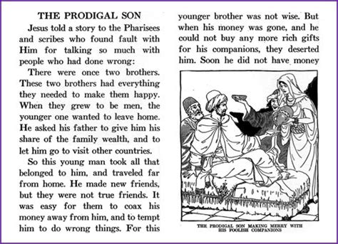 The Prodigal Son Story Kids Korner Biblewise