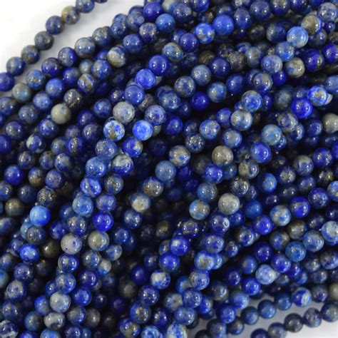 4mm Natural Blue Lapis Lazuli Round Beads 15 Strand Etsy