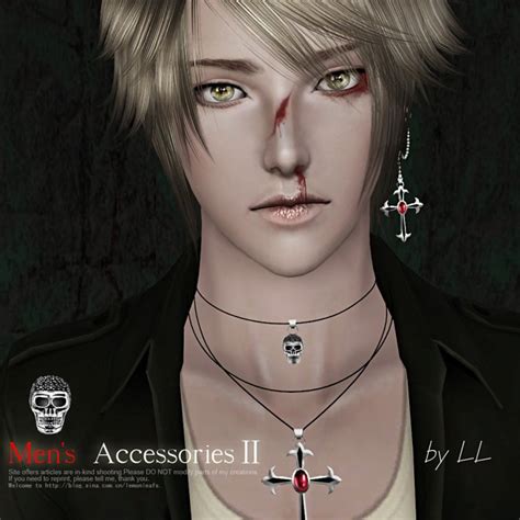 My Sims 3 Blog Mens Gothic Accessories By Lemon Leaf
