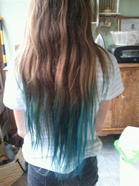 Brown And Blue Tips Blue Tips Hair Hair Jazz Colored