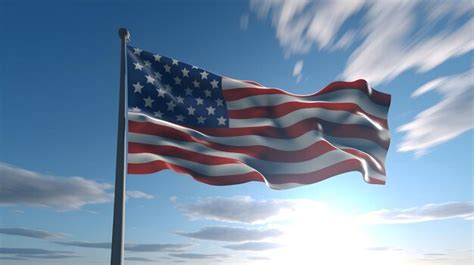 Premium Ai Image United States Of America Wave Flag American