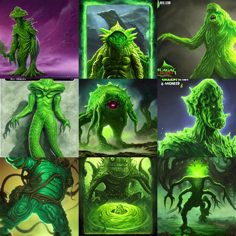 A Green Slime Monster Fantasy Artwork Fantasy Stable Diffusion