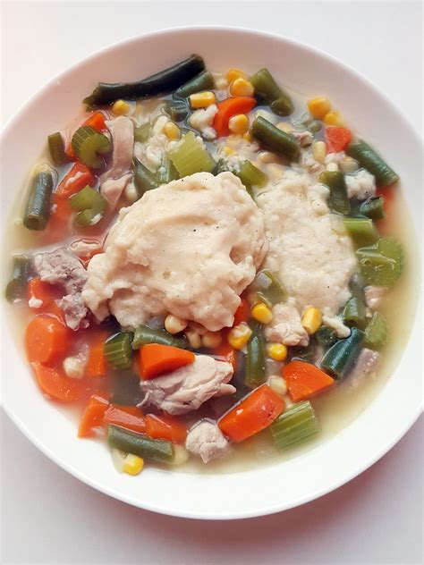 A soup to keep in your meal rotation! Veggie-licious Chicken Dumpling Soup - Mouth Half Full
