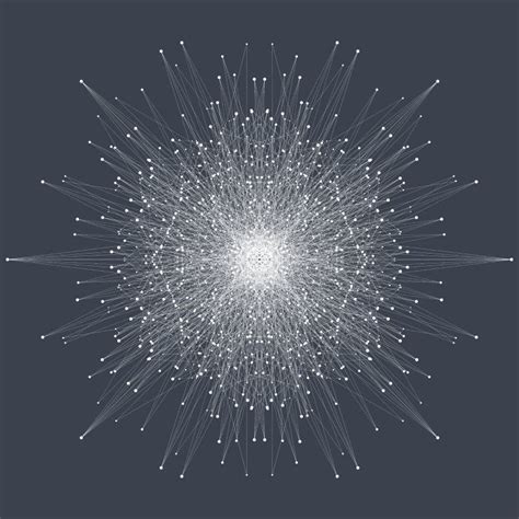 Fractal Element With Connected Lines And Dots Big Data Complex Stock