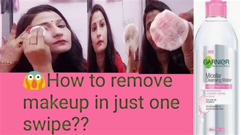 How To Remove Makeup In Just One Swipe Only 1 Swipe For Removing Makeup New Garnier